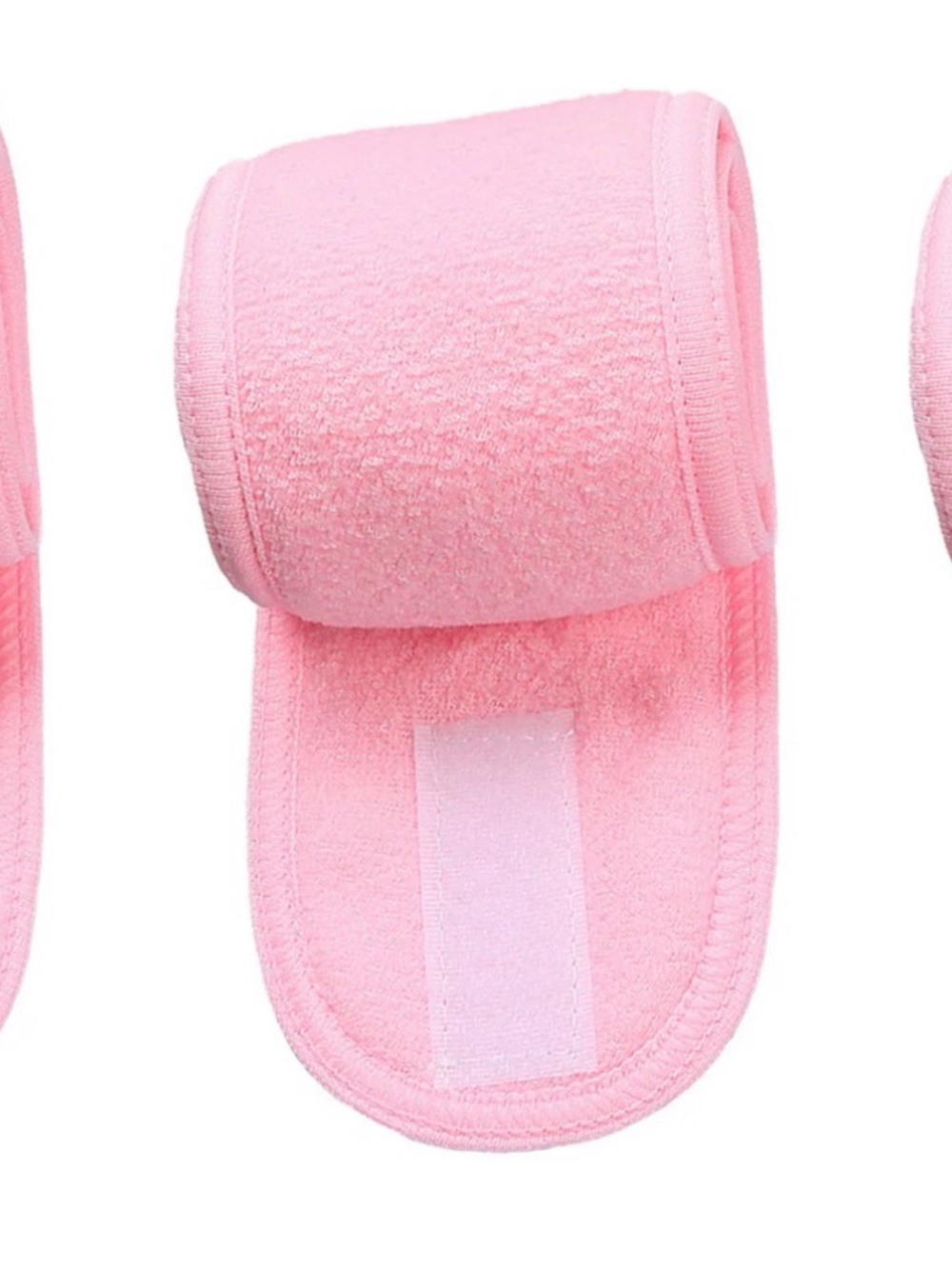 3pk Pink Kids Hair Velcro Wrap - Soft Elastic Hairband